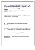 CSIT 101 FINAL EXAM 2025&vert;COMPLETE EXAM TEST &lpar;questions and verified answers&rpar; FREQUENTLY MOST TESTED QUESTIONS &vert;already graded A&plus;&vert;100&percnt; passed&excl;&excl;
