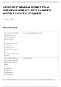 ASVAB PICAT GENERAL SCIENCE EXAM&comma; QUESTIONS WITH ACCURATE ANSWERS &vert; MULTIPLE CHOICES &vert;20252026&excl;&excl;