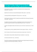 Dental Hygiene Mock Jurisprudence Exam Study Guide Questions with Correct Solutions