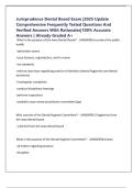Jurisprudence Dental Board Exam &vert;2025 Update Comprehensive Frequently Tested Questions And Verified Answers With Rationales&vert;100&percnt; Accurate Answers &vert; Already Graded A&plus;