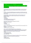 Ch&period;1 Introduction to Ophthalmic Medical Assisting Exam Questions and Answers
