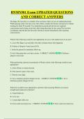 BNMN501 Exam UPDATED QUESTIONS  AND CORRECT ANSWERS