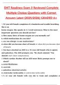 BUNDLE for EMT FISDAP Readiness Exam Bank Complete Multiple Choices Questions with Correct Answers Latest &lpar;2025&sol;2026&rpar; GRADED A&plus;