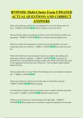 BNMN501 Multi-Choice Exam UPDATED  ACTUAL QUESTIONS AND CORRECT  ANSWERS