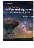 Solution Manual For A First Course in Differential Equations with Modeling Applications&comma; 12th Edition Dennis G&period; Zill  Grade A&plus;