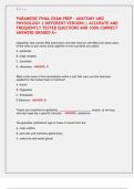 Paramedic Final Exam Prep &ndash; Anatomy and Physiology &vert;3 versions&vert; Graded A&plus;&vert;