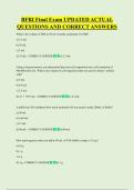 BFRI Final Exam UPDATED ACTUAL  QUESTIONS AND CORRECT ANSWERS