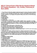 NR 511 Clinical Exam &lpar;CEA&rpar; Review-Systems-Based NP Practice Questions &ndash; GU&comma; Cardiac&comma; Pulmonary & More &lpar;2025&rpar;&period;pdf