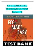Test bank for ECGs Made Easy 7th Edition by Barbara J Aehlert Chapters 1 - 10
