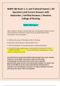 NURS 166 Exam 1&comma; 2&comma; and 3 &lpar;Actual Exams&rpar; &vert; All Questions and Correct Answers with Rationales &vert; Verified Answers &vert; Hondros College of Nursing