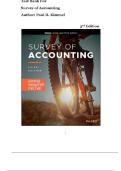 Test Bank for Survey of Accounting&comma; 3rd Edition by Paul D&period;  Kimmel&comma; Jerry J&period; Weygandt&comma; Jill E&period; Mitchel