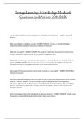Portage Learning&colon; Microbiology Module 6 Questions And Answers 2025&sol;2026