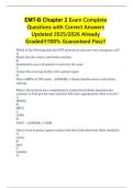 EMT-B Chapter 2 Exam Complete Questions with Correct Answers Updated 2025&sol;2026 Already Graded&excl;&excl;&excl;100&percnt; Guaranteed Pass&excl;&excl;