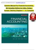 Solution Manual For Financial Accounting&comma; 8th Canadian Edition by Libby&comma; Hodge&comma; Kanaan&comma; Sterling Chapters 1 - 13&comma; Complete