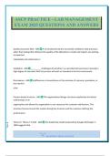 ASCP PRACTICE - LAB MANAGEMENT EXAM 2025 QUESTIONS AND ANSWERS