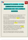EXAMS PACK&colon;&colon;&colon; SGTS - SERGEANT'S COURSE ACTUAL 2025&sol;2026 Q&A 100&percnt; PASS