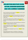 EPA SECTION 608 STUDY GUIDE ACTUAL 2025&sol;2026 QUESTIONS AND 100&percnt; CORRECT ANSWERS