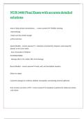 NUR 3480 Final Exam with accurate detailed solutions