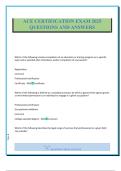 ACE CERTIFICATION EXAM 2025 QUESTIONS AND ANSWERS