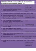 OHIO Lead Risk Assessor Study Guide&sol;Terms questions and answers graded A&plus;