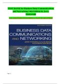 TEST BANK for Business Data Communications and Networking 14th Edition by Jerry FitzGerald ALL CHAPTERS INCLUDED&vert; A&plus; PASS GUARANTEED