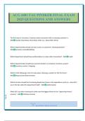 ACG 4401 FAU PINSKER FINAL EXAM 2025 QUESTIONS AND ANSWERS