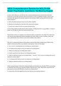 HESI Comprehensive Review for NCLEX-RN Exam Psychiatric Questions Verified by Expert