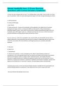 Mental Health&sol;BH Hesi V2 Exam Revision Questions with Correct Answers Graded A&plus;