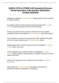 NAMSS CPCS & CPMSM &vert; 100 Guaranteed Success Review Questions&colon; Fully Solved & Satisfaction Certified 2025&sol;2026