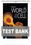 Test Bank - Becker's World of the Cell&comma; 10th Edition &lpar;Hardin&comma; 2022&rpar; Chapter 1-26 &vert; All Chapters