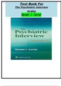 Test  Bank For The Psychiatric Interview 4th Edition  Daniel J. Carlat
