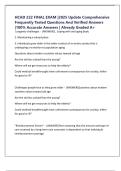 HCAD 222 FINAL EXAM &vert;2025 Update Comprehensive Frequently Tested Questions And Verified Answers &vert;100&percnt; Accurate Answers &vert; Already Graded A&plus;