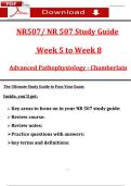 NR507 &sol; NR 507 Study Guide &vert; Week 5 to Week 8 &vert; Advanced Pathophysiology &ndash; Chamberlain University