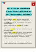 BCOR 2201 MIDTERM EXAM ACTUAL 2025&sol;2026 QUESTIONS AND 100&percnt; CORRECT ANSWERS