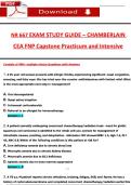 NR 667 Exam Study Guide &ndash; CEA FNP Capstone Practicum and Intensive &vert; Chamberlain University