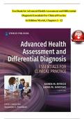 TEST BANK For Advanced Health Assessment and Differential Diagnosis Essentials for Clinical Practice 1st Edition Myrick&comma; Verified Chapters 1 - 12