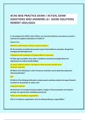 ACHE BOG PRACTICE EXAM &sol; ACTUAL EXAM  QUESTIONS AND ANSWERS &lpar;A&plus; GUIDE SOLUTION&rpar;  NEWEST 2025&sol;2026