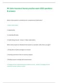 NY state insurance license practice exam 2025 questions & answers