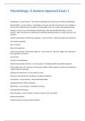 Microbiology&colon; A Systems Approach Exam 1