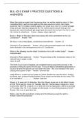 BUL 4310 EXAM 1 PRACTICE QUESTIONS & ANSWERS