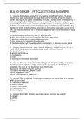 BUL 4310 EXAM 1 PPT QUESTIONS & ANSWERS