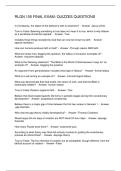 RLGN 105 FINAL EXAM&colon; QUIZZES QUESTIONS 