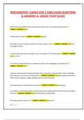BIOCHEMISTRY -USMLE STEP 1 FINAL EXAM QUESTIONS  & ANSWERS A&plus; GRADE STUDY GUIDE