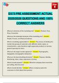 D373 PRE ASSESSMENT ACTUAL 2025&sol;2026 QUESTIONS AND 100&percnt; CORRECT ANSWERS