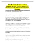 NAEMT Instructor Preparation Course&comma; Second Edition Final Exam Questions with 100&percnt; Verified Correct Answers