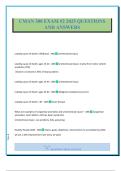 CMAN 380 EXAM &num;2 2025 QUESTIONS AND ANSWERS