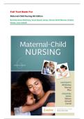 Full Test Bank For Maternal-Child Nursing 6th Edition By Emily Slone Mckinney&comma; Susan Rowen James&comma; Sharon Smith Murray&comma; Kristine Nelson&comma; Jean Ashwill 