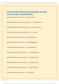 BIOL 2255 Unit 4 Blood Flow Exam Questions and 100&percnt; Correct Answers &vert; Verified Solutions