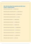 BIOL 2255 Unit 4 Blood Flow Questions and 100&percnt; Correct Answers &vert; Verified Solutions