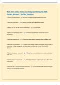 BIOL 2255 Unit 4 Exam &ndash; Anatomy Questions and 100&percnt; Correct Answers &vert; Verified Solutions